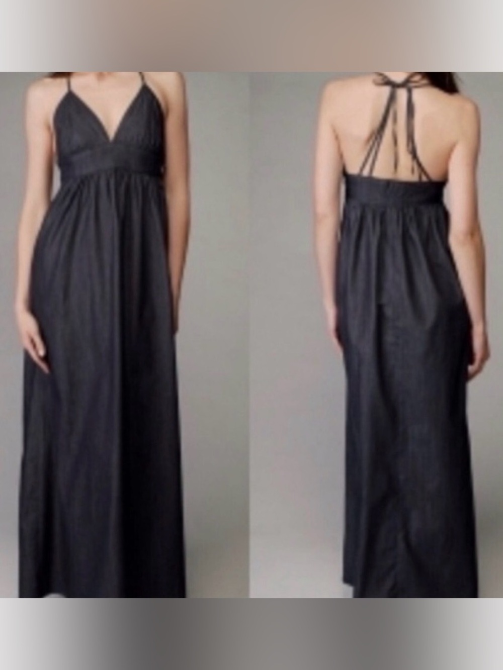 Vtg Seven for all Mankind Denim Maxi Dress - Women Sz Small